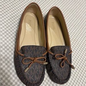 Michael Kors Dark Brown Loafers with Bow Detail